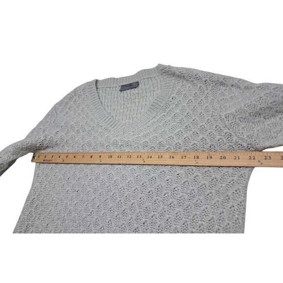 Wooden Ships Sweater Womens Small/Medium Gray Mohair Wool V Neck Classic Cozy - Picture 12 of 12